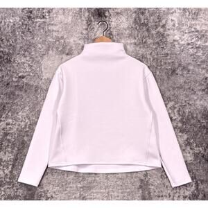 ADAY Like A Boss Sweatshirt XS Womens White Mock Neck Sweater Pullover